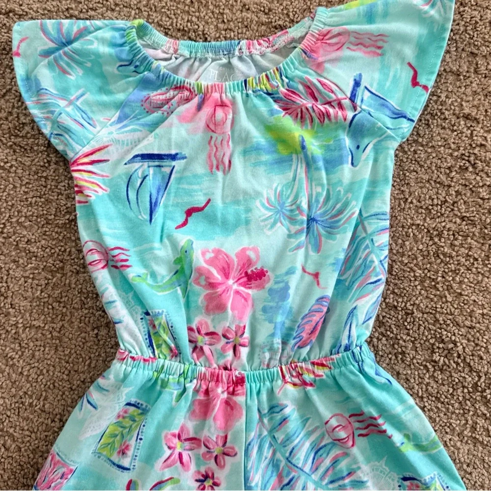 The Children’s Place Tropical Print Baby Romper 12–18M Summer One Piece